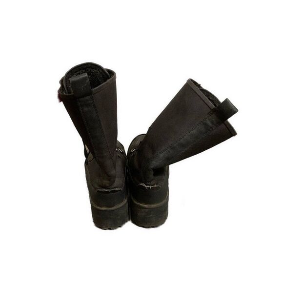 Lucky Brand Womens Solid Black Insulated Low Heel Lace Up Ankle Boots 6.5 - Picture 4 of 9